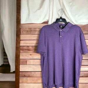 Calvin Klein Polo Shirt Mens Large Purple Soft Golf Polo Three-Button Cl…